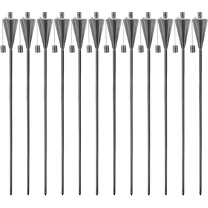 Metal Garden Torches - Cone - Pack of 12