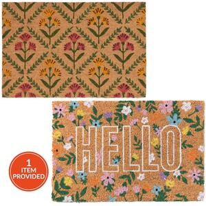 Printed Floral Coir Mat