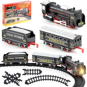 Battery Operated Train Set with Track and Head Light