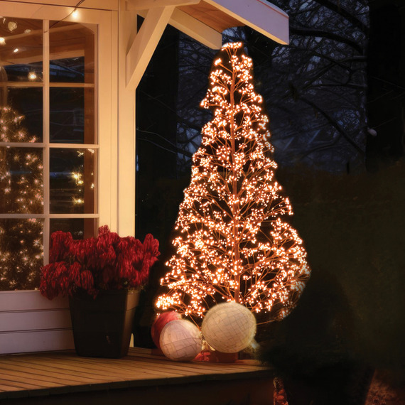 Gold Micro Led Black Firework Tree