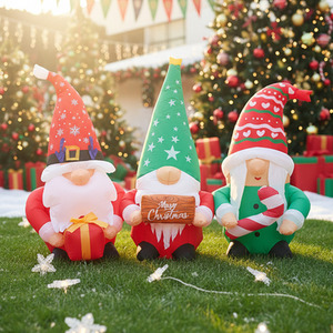 Lifeideas 2.1m LED Inflatable Christmas Gnome Trio