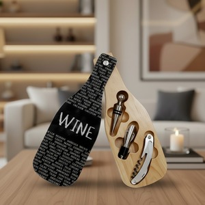 Wine Bottle Accessory Set in Acacia Wood Case