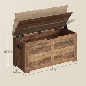 Bronze VASAGLE Chest, Bench, Blanket Box with 2 Safety Hinges, Shoe Bench shot 11637634