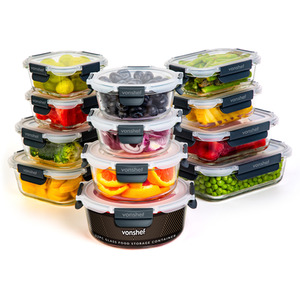 12 Piece Meal Prep Glass Containers with Lids