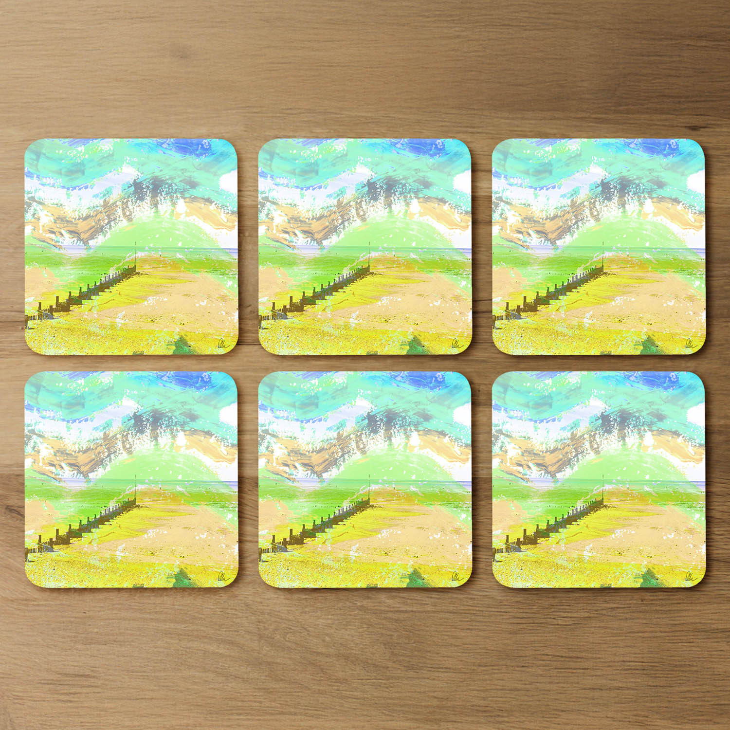 Yellow Beach Coaster - Yellow