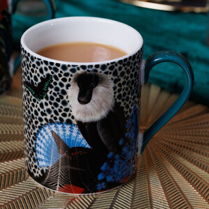 Mikasa x Sarah Arnett Porcelain Mug, 350ml, Monkey Print