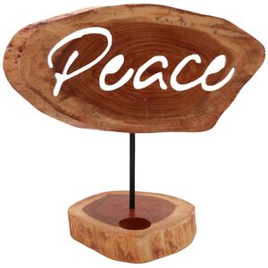 Handmade Wooden Candle Holders - Peace
