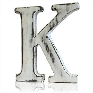 Handcrafted Shabby Chic Wooden Alphabet Letter K