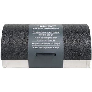 Black and Silver Roll Top Bread Bin
