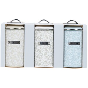 Set of 3 Floral Canisters