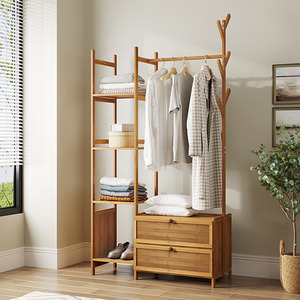 Multi-functional Wooden Coat Rack