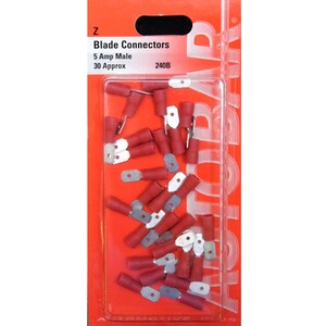 Pack of 30 Autobar Male Blade Connectors