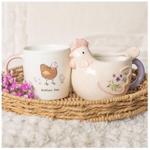 Mother Hen Mug Cute Pastel Ceramic Coffee Cup Gift