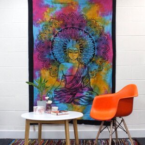 Handmade Cotton Mandala Bedspread  Wall Hanging - Indian Decor