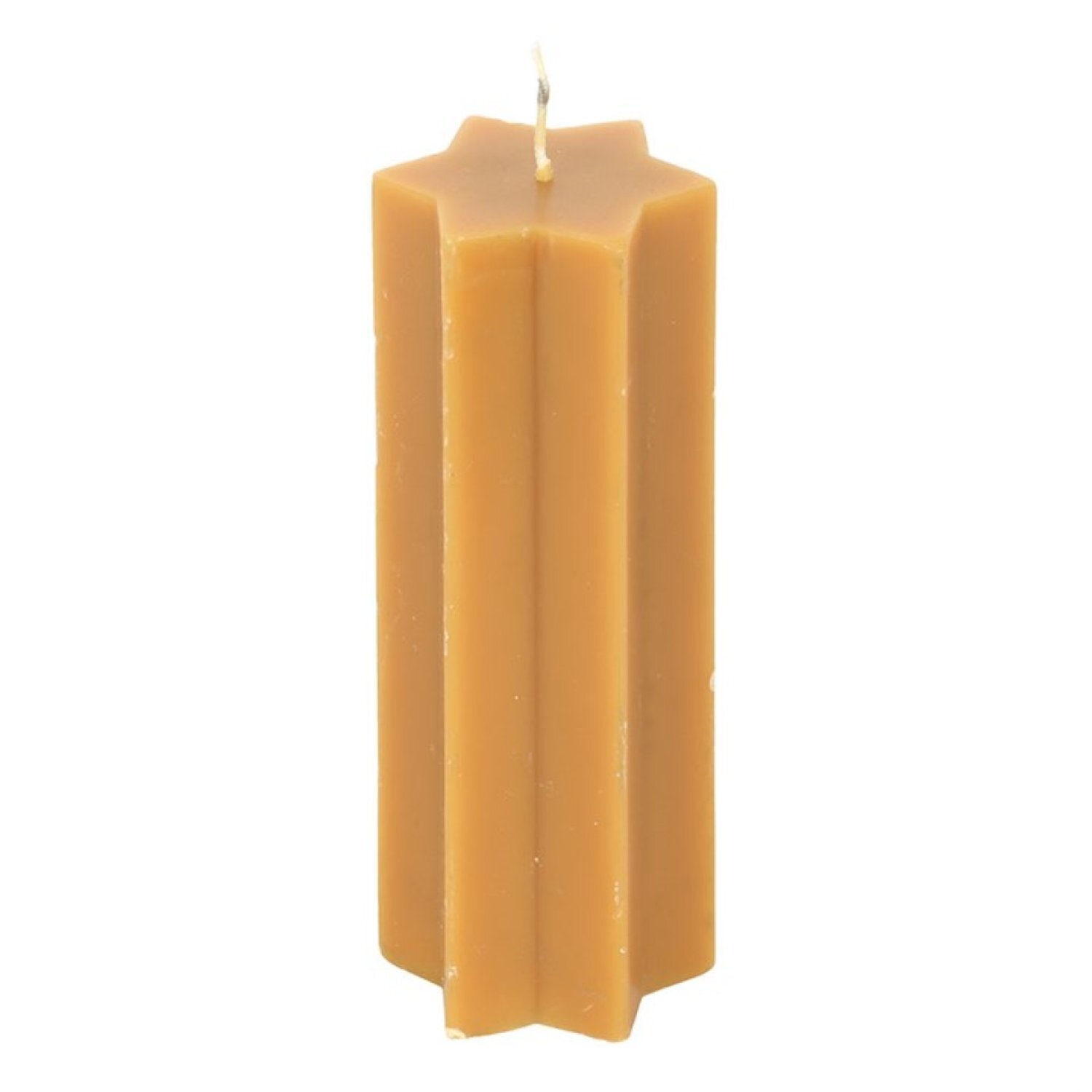 Gold Starry Night Taper Candle Festive Unscented Dazzling Decor - Orange