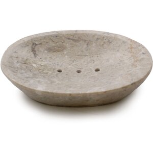 Handmade Marble Oval Soap Dish Unique Indonesian Craft