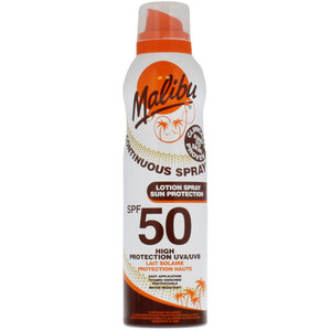 Malibu UVA UVB SPF 50 Continuous Spray