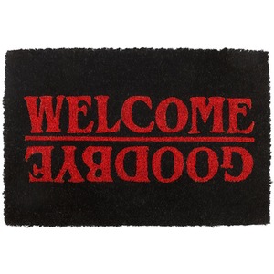 Black Welcome Goodbye Coir Doormat W60cm