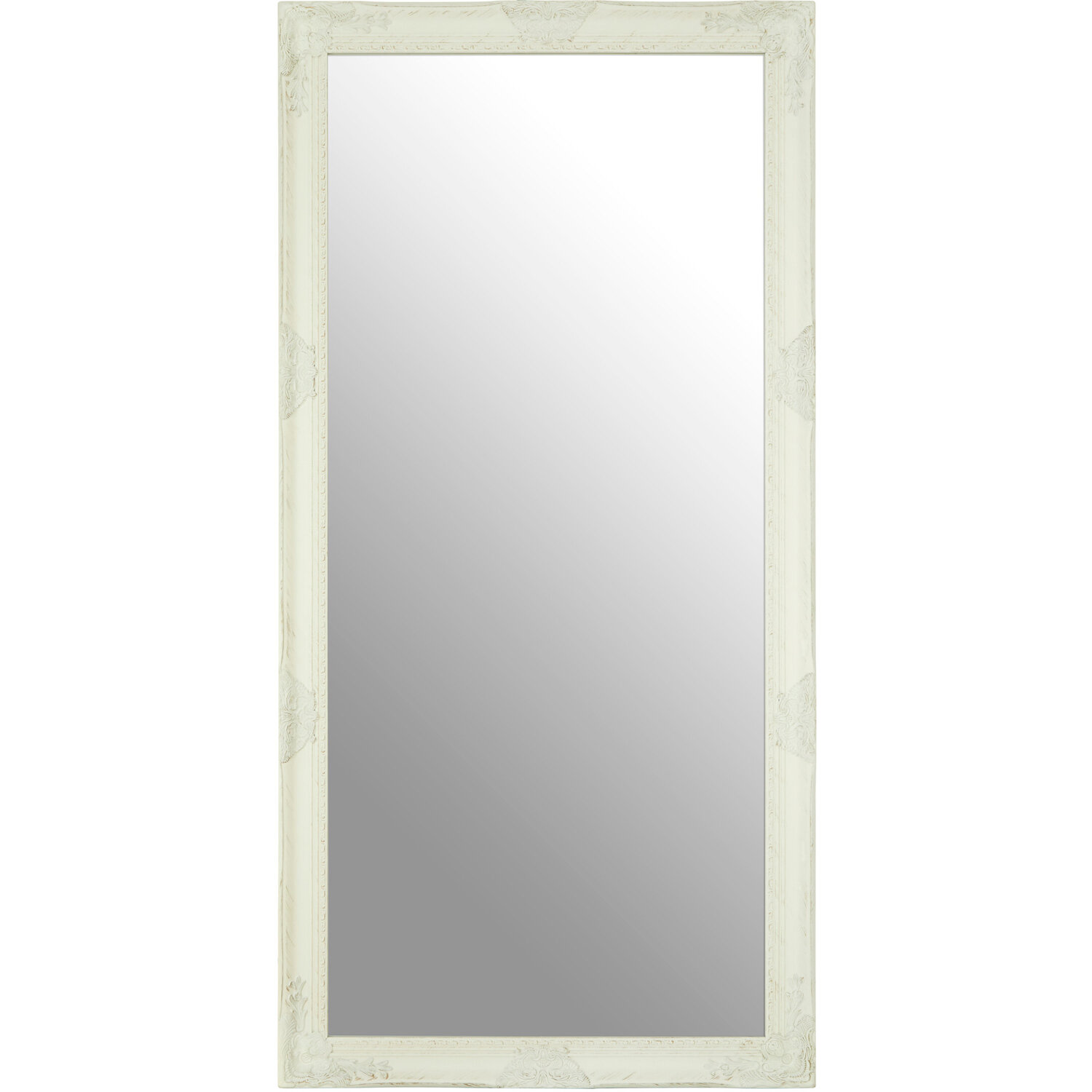 Andrey White And Brushed Gold Finish Wall Mirror - White