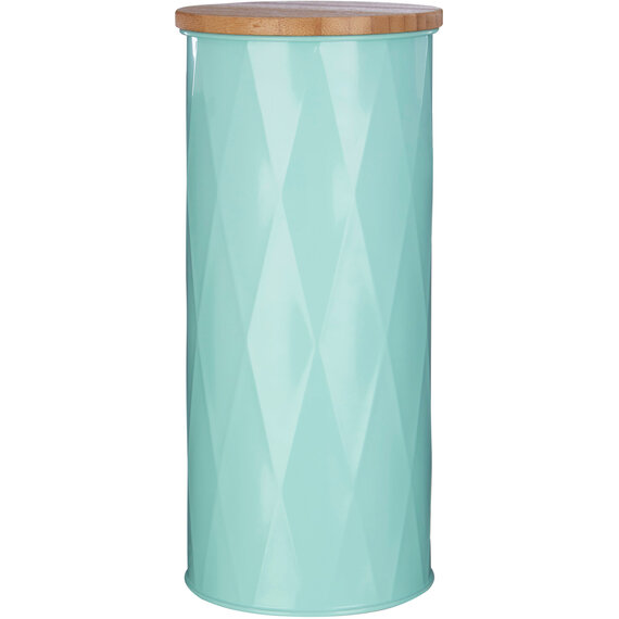Rhombus Green Metal Large Storage Canister
