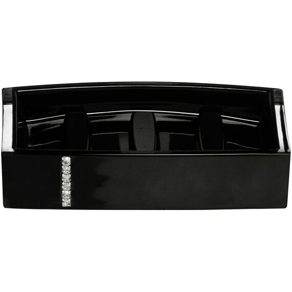 Black Acrylic And Crystal Soap Dish