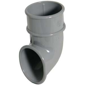 FloPlast 50mm Round Downpipe Shoe Grey - PVC-u - RBM3