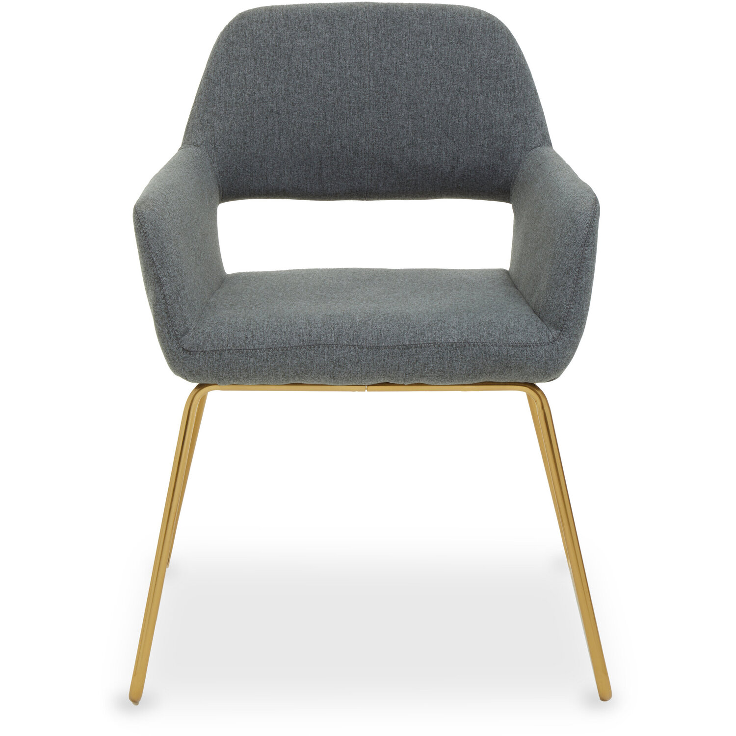 Stockholm Grey and Gold Dining Chair - Grey