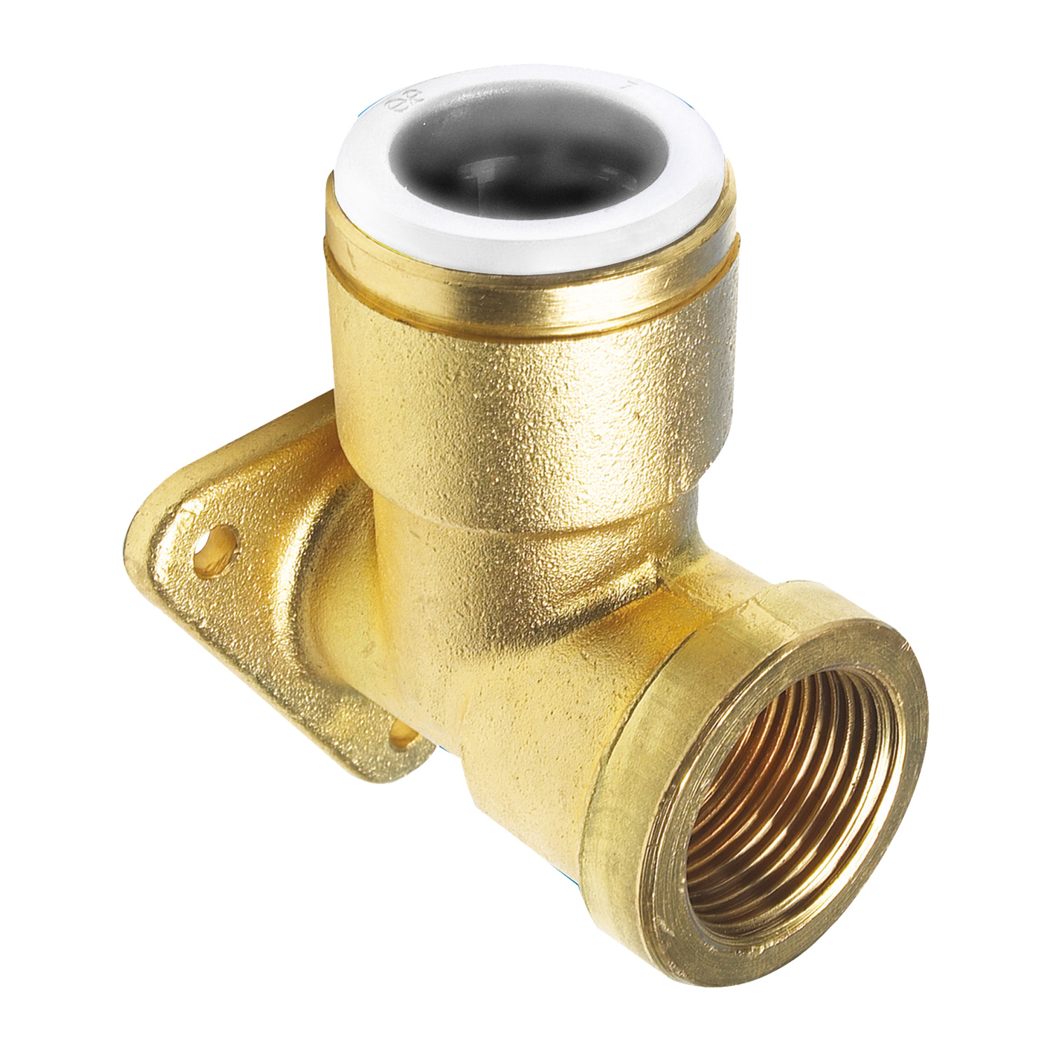 John Guest Speedfit Brass Backplate Elbow 22Mm X 3/4 - Grey