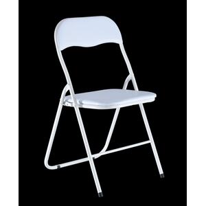 6-Pc Folding Chair Set with Cushioned PVC Seat and Back - Black - Set of 6