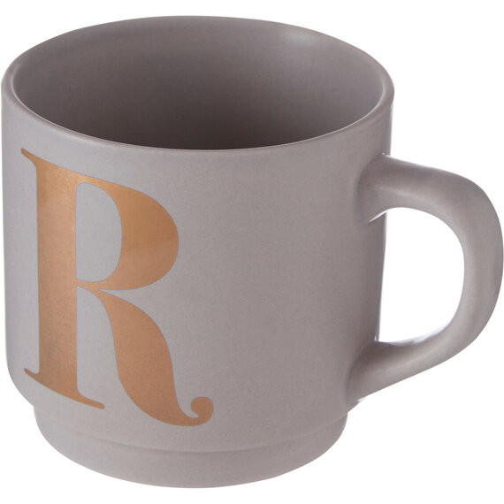 Signet Grey Monogram Mug,R