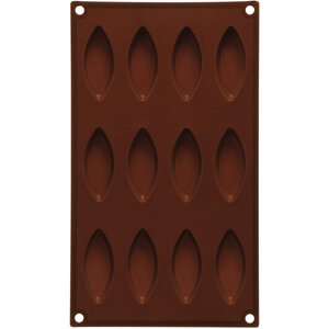 Hallie 12 Elongated Oval Shape Silicone Chocolate Mould