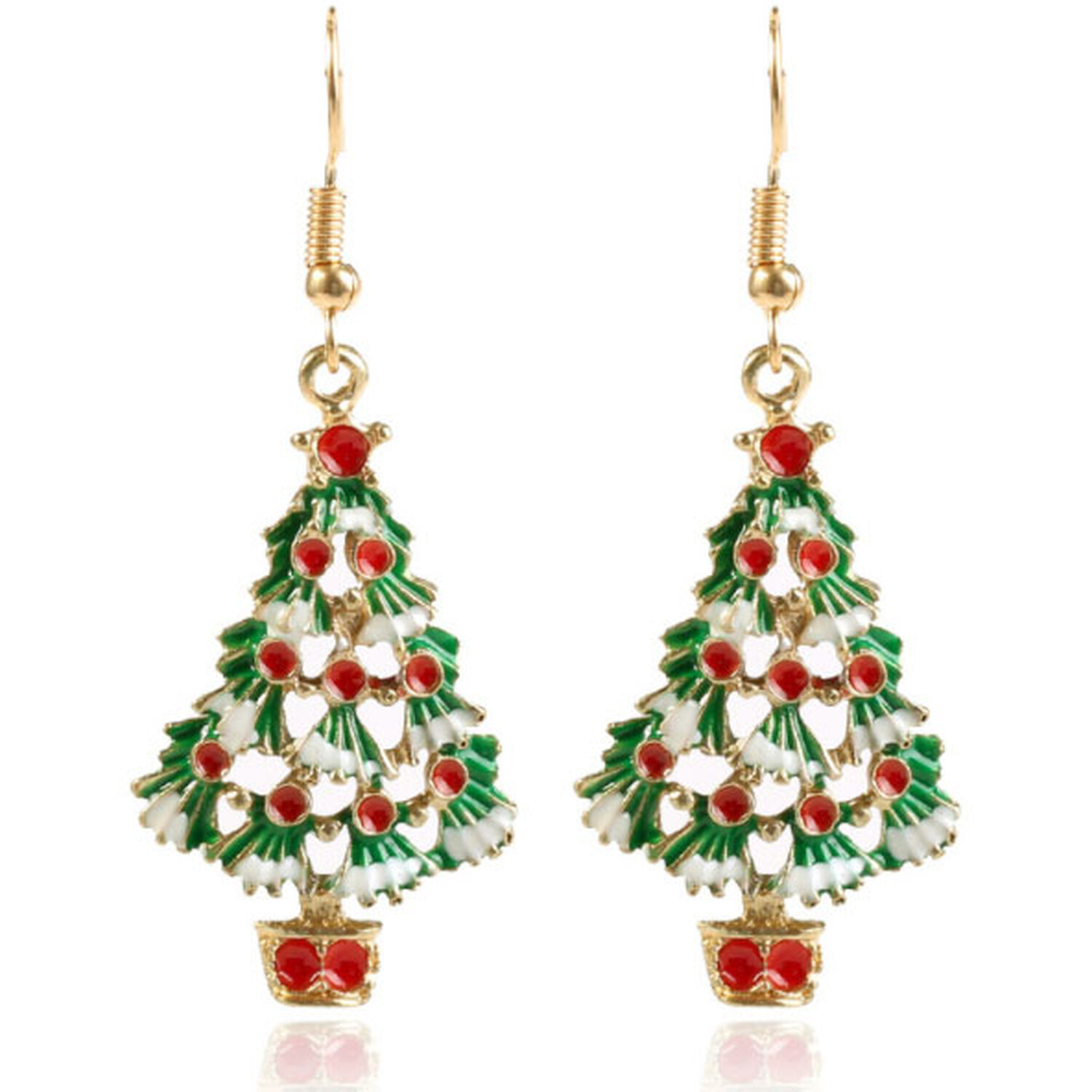 Christmas Tree Dangle Earrings - Christmas Tree