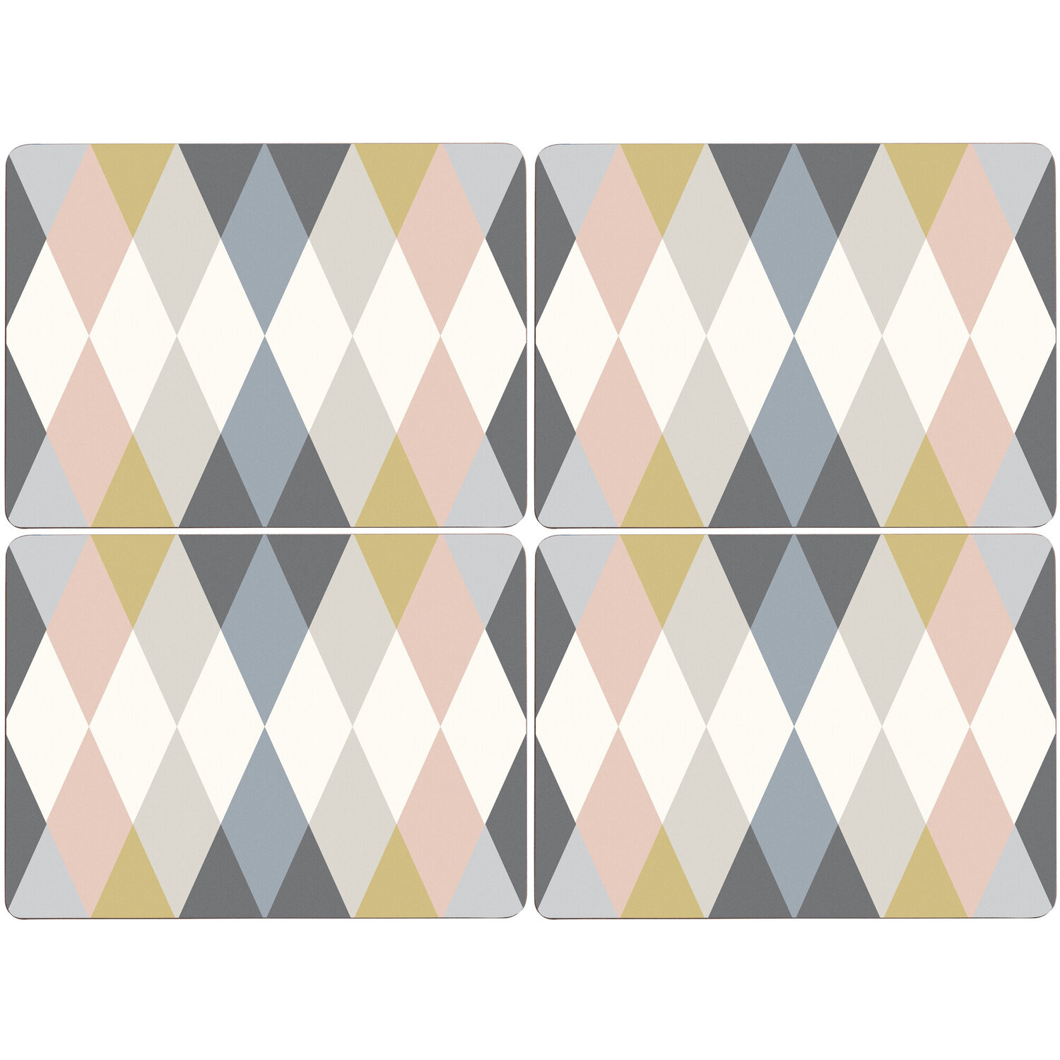 Maison By Premier Cirque Harlequin Set Of Four Placemats - Assorted
