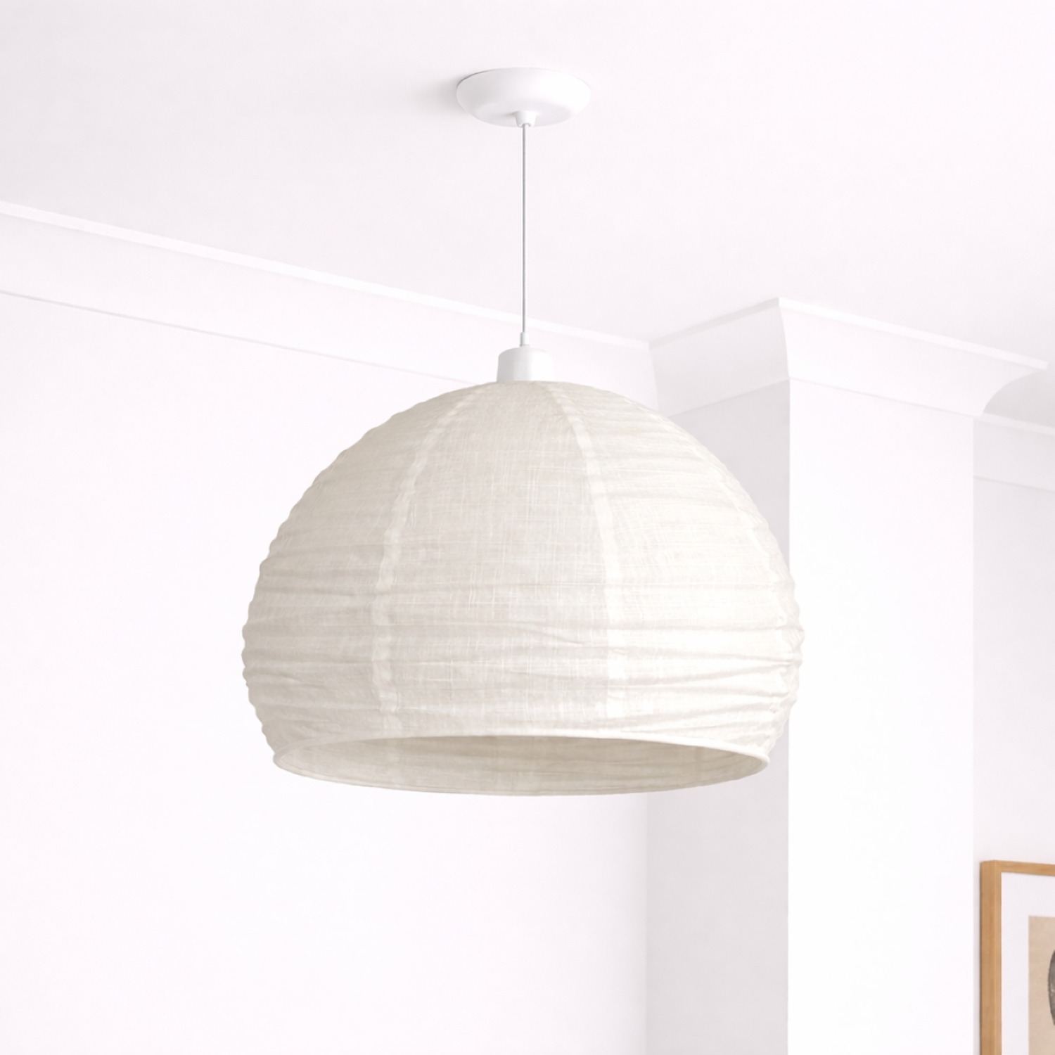 Image of CGC Hester White Linen Large Round&hellip;