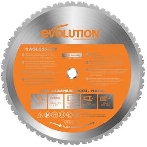 Evolution Multi-Material Chop Saw Blade 355 x 25.4mm x 36T