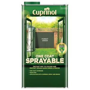 Cuprinol One Coat Sprayable Fence Treatment - Forest Green - 5 Litre - 5355971
