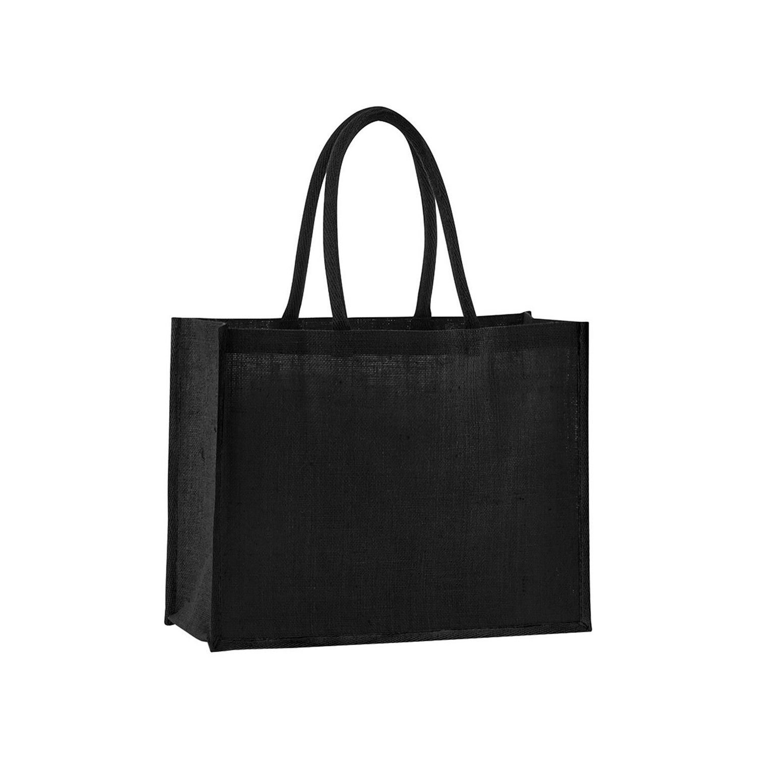 Westford Mill Classic Starched Jute Tote Bag - Black