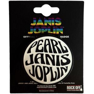 Janis Joplin Pearl Pin Emblem Badge