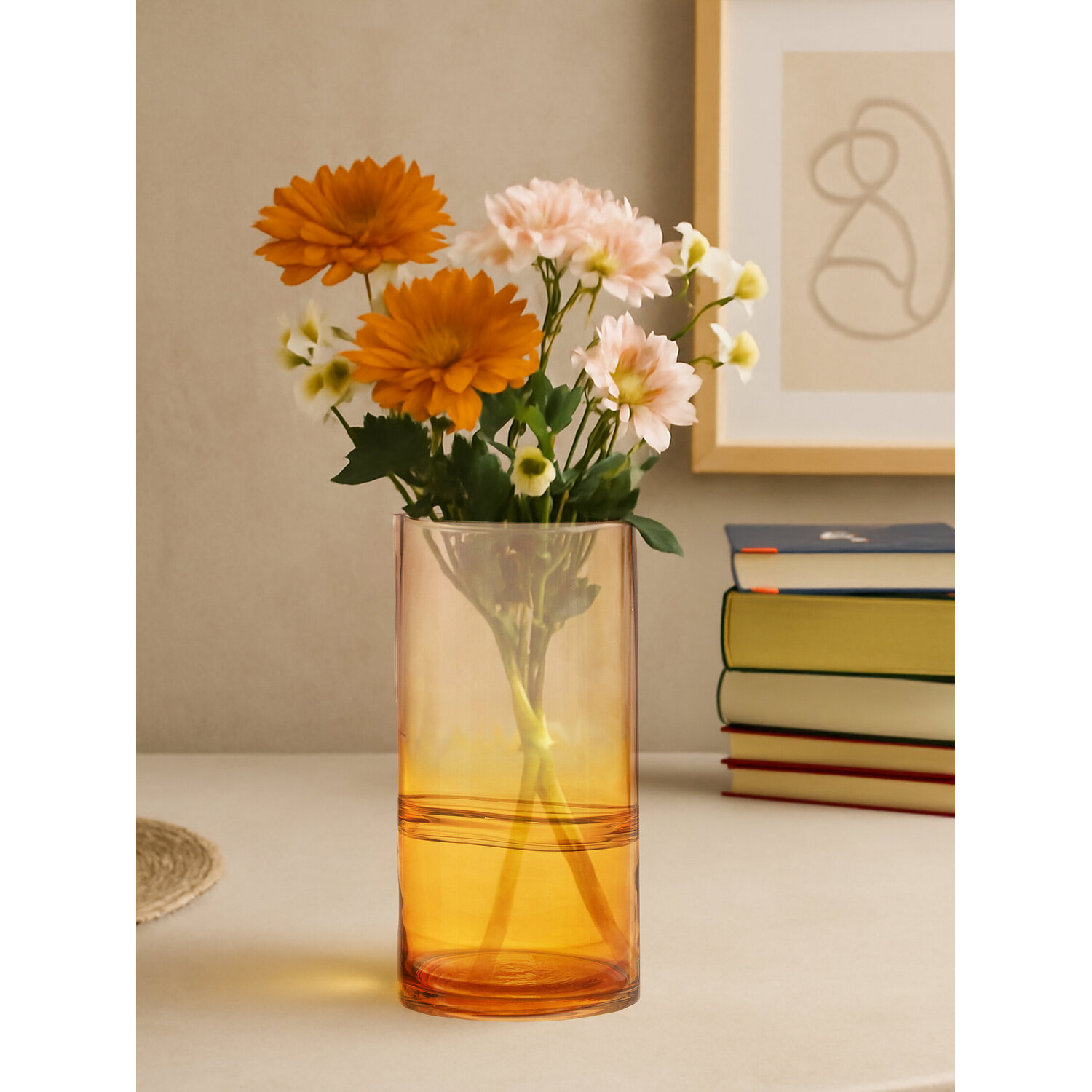 Interiors By Premier Viso Large Silver Face Tall Vase - Glass 100%