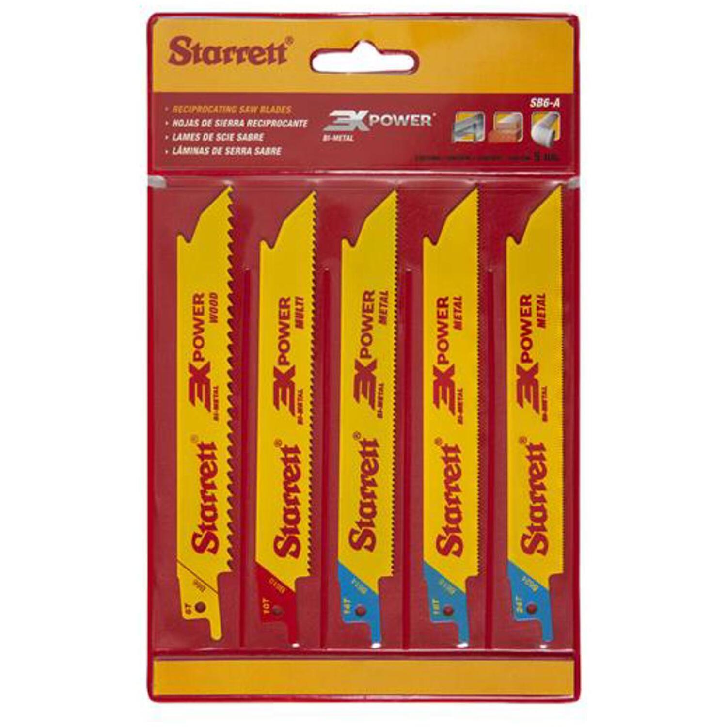 Starrett Sb6-A Reciprocating Blade Kit, 5 Piece Sb6-A - Image 10