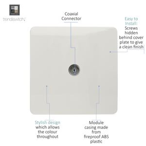 Trendi Switch 1 Gang Female Co-Axial Television Socket