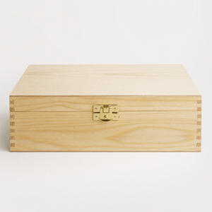 Wooden Storage Box With Lid And Clasp Pine Chest Jewellery Box