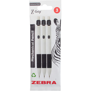Pack of 3 Zebra Z-Grip Mechanical Pencils