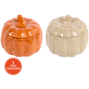 Large Ceramic Pumpkin Shaped Candle