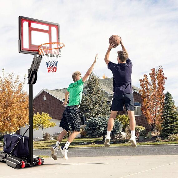 Height Adjustable Basketball Hoop with Wheels