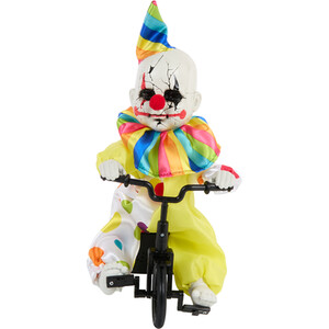 Animated Clown on Bicycle Decoration