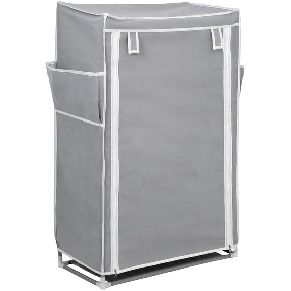 Tavia Grey 5 Tier Shoe Rack with Cover