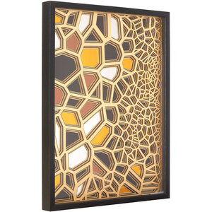 Modello Gold And black Paper Sculpture Wall Art