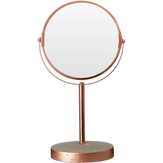 Neptune Copper Finish Round Swivel Bathroom Mirror