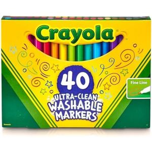 Crayola Ultra Clean Fine Line Markers 40 Count